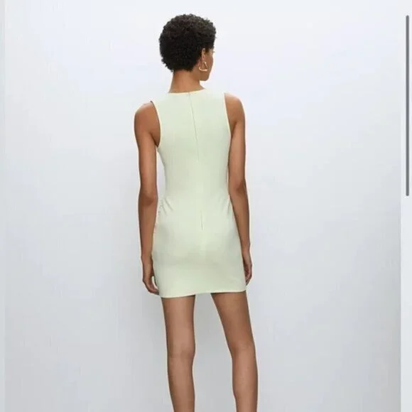 BABATON Aritzia Harrington yellow mini dress sz 00 - Picture 4 of 11